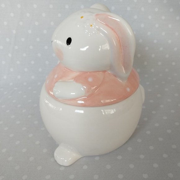 10 Strawberry Street Small Ceramic Chubby Rabbit Jar - Picture 3 of 7